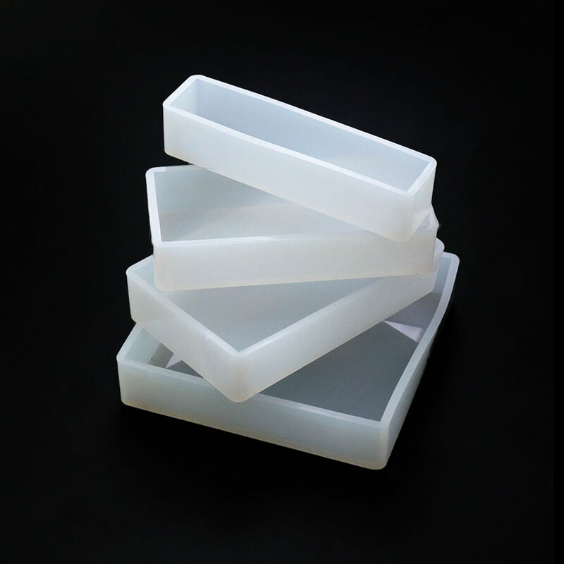 Форма кубической смолы для удовольствия, прозрачная эпоксидная силиконовая форма, «сделай сам», ювелирные изделия, подвеска, лоток для хранения, форма, квадратная прямоугольная литейная форма