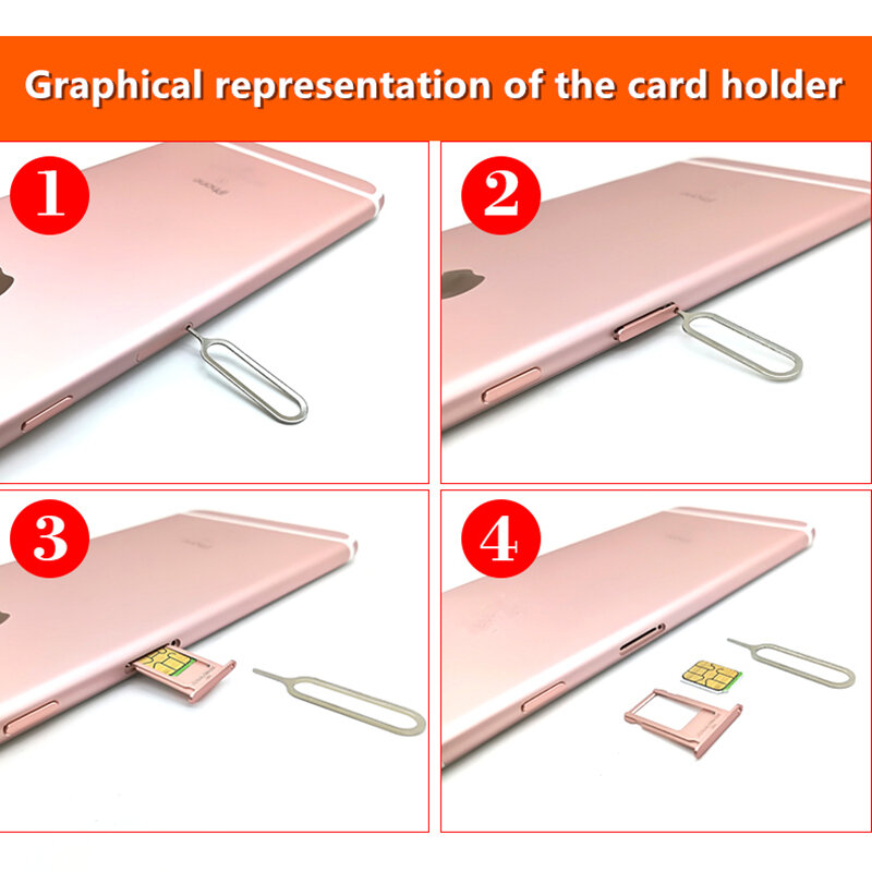 Engraçado Anti-Lost Card Pin, Bandeja Universal Sim Remover para Abrir a Ferramenta de Ejeção, Fit para iPhone X, XS, XR, Max 8, Xiaomi, Samsung