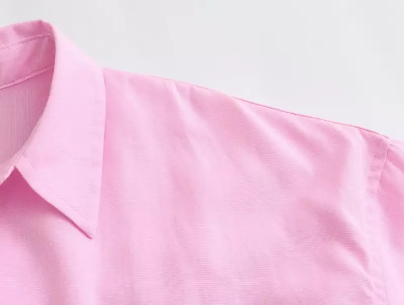 Blusa holgada informal de algodón Oxford para mujer, camisa Vintage de manga larga con botones, Tops elegantes, 2023