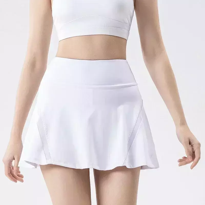 Lemon Yoga High Waisted Tennis Pleated Skirts Breathable Quick Dry Sports Dance SkirtPeace of Mind Anti-exposure Yoga Skirt
