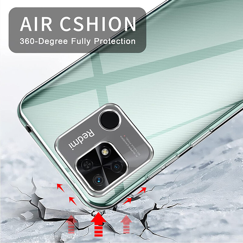 Clear Silicone Soft Case For Xiaomi Redmi Note 11 10 9 8 Pro 11S 10S 9S 9T 8T 10A 10C 9A 9C Ultra Thin Cover Transparent Shell