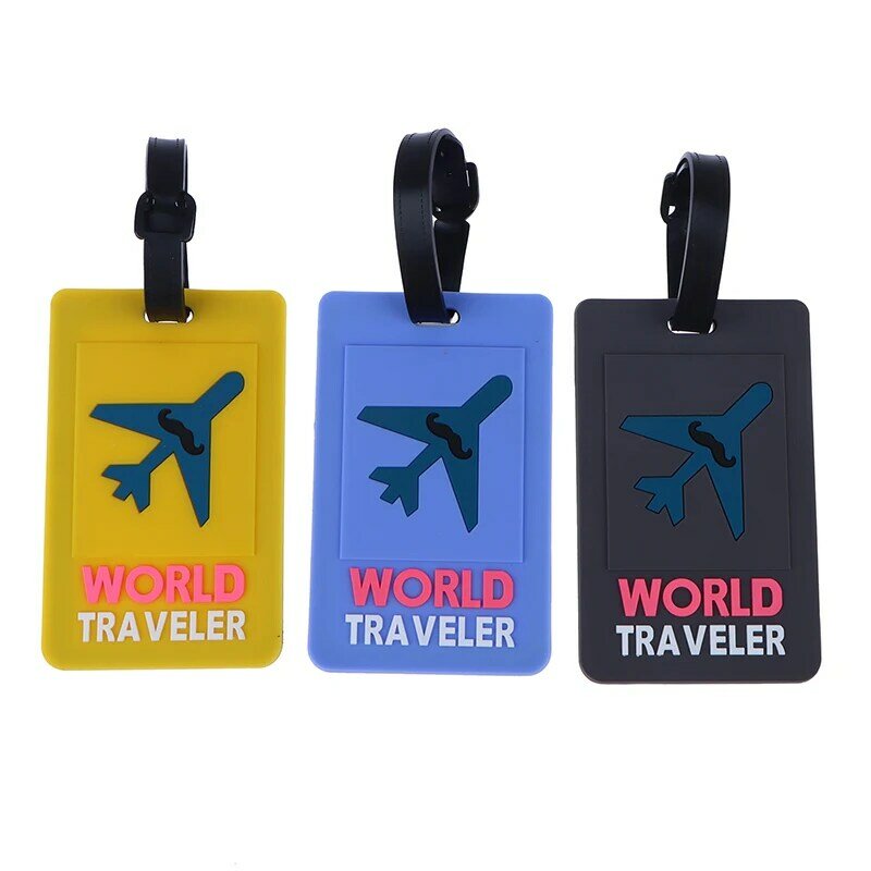 Étiquette de bagage en PVC mignon, étiquettes nominatives de bagage, porte-étiquette d'adresse de valise, identification de Ge en pton, accessoires de voyage