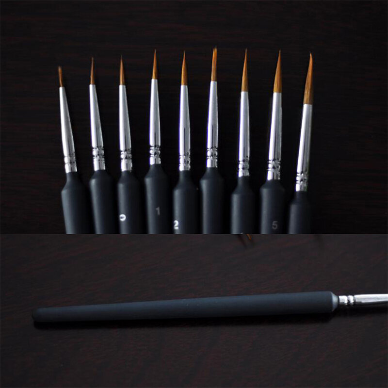 Miniature Paint Brush Set Professional Nylon Brush Acrylic Painting Thin Hook Line Pen Art Supplies Hand Painted