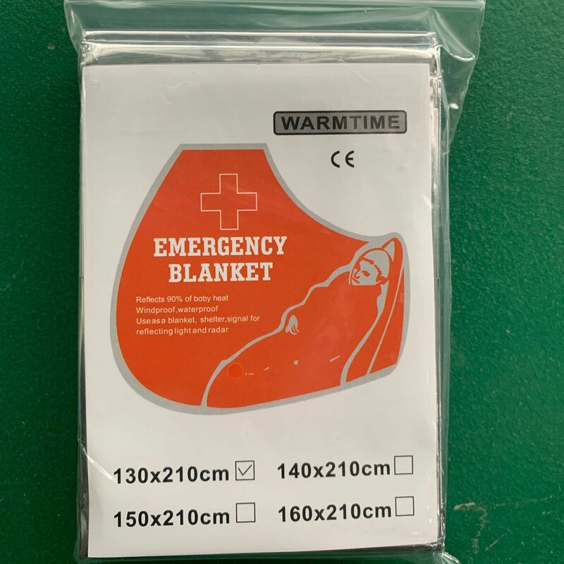 Coperta di emergenza Kit di salvataggio di pronto soccorso di sopravvivenza all'aperto coperta termica in lamina impermeabile antivento per l'escursionismo in campeggio