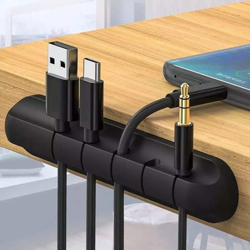 3/5/7 Klip Kabel Winder Desktop Diri Perekat USB Pengisian Kabel Pemegang Kawat Dibungkus Kabel Meja Organizer Perlengkapan Kantor