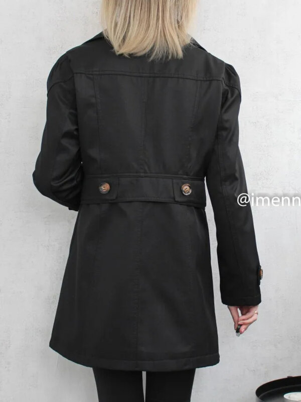 Gabardina informal para mujer, abrigo largo, versión coreana, a la moda, novedad