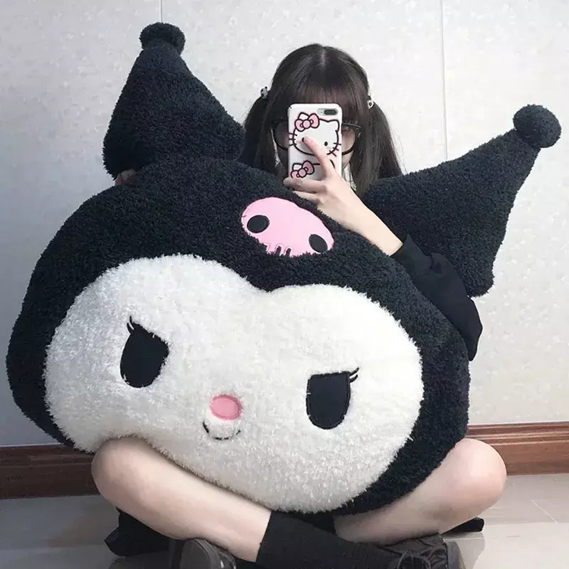 85cm Oversize Sanrio Plush Kuromi Melody Pillow Cushion Cute Cartoon Doll Sofa Valentine Day Kawaii Girlfriend Birthday Present
