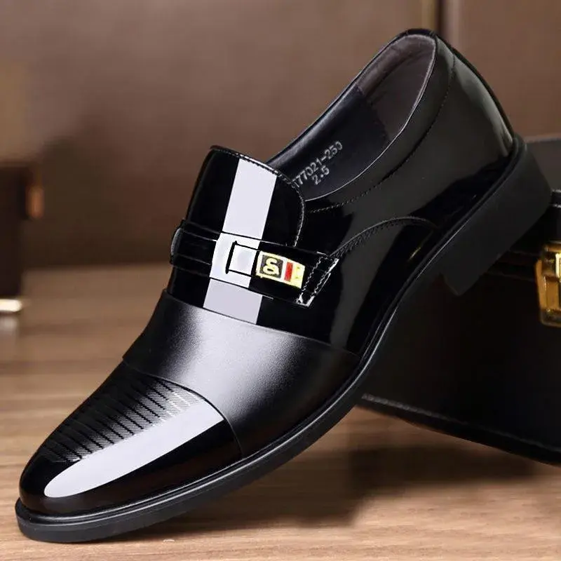 Comemore Male England Casual Loafers Black Cheap 2024 Autumn Men's Leather Dress Shoes Man Business Formal Social Shoe Zapatos