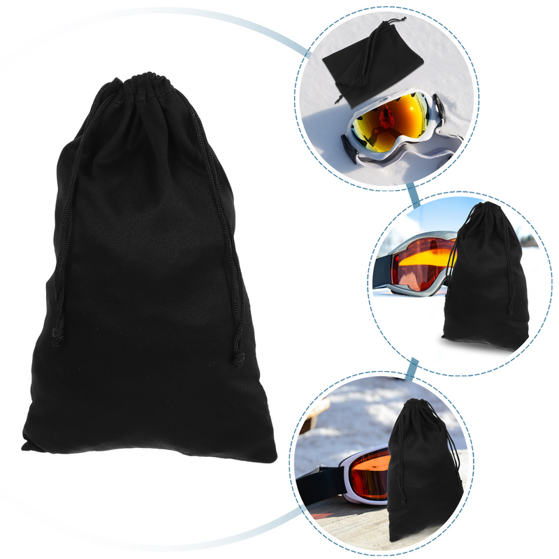 10 Pcs Glasses Ski Goggle Drawstring Pocket Snow Goggles Case Bags Pouch Mask Sunglasses Sleeve Carrying Miss