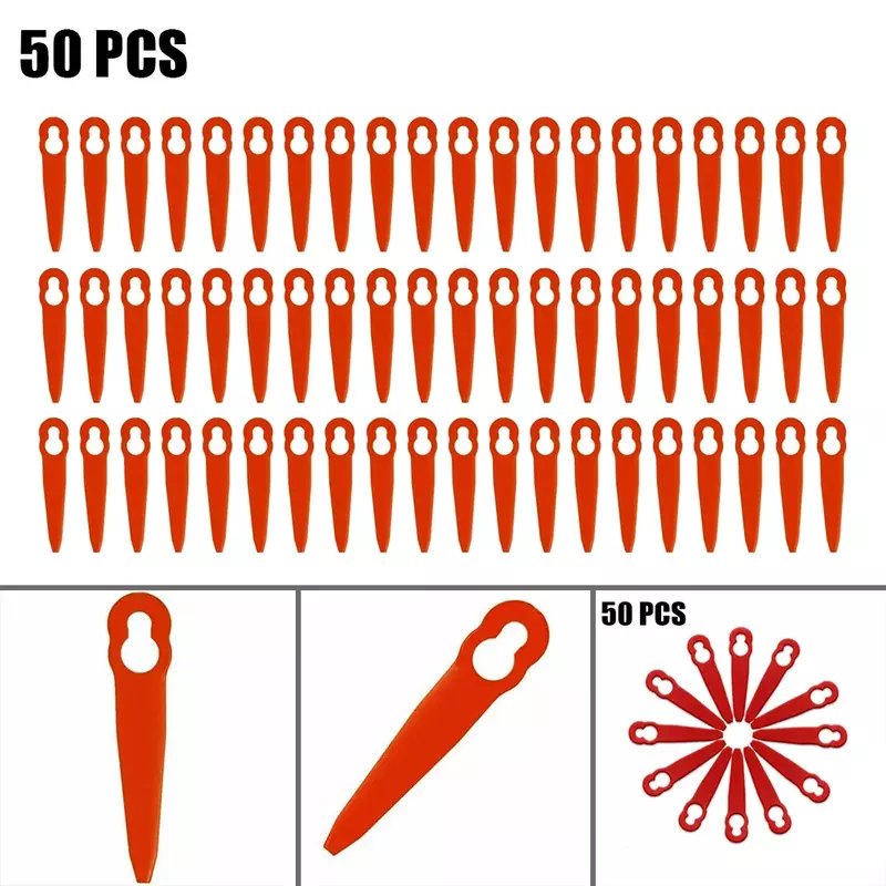 50PCS Plastic Blades For STIHL Polycut 2-2 Polycut 3-2 Grass Trimmer FSA 45, FSA 57, FSE 52 83mm Lawn Mower Grass Cutter Blade
