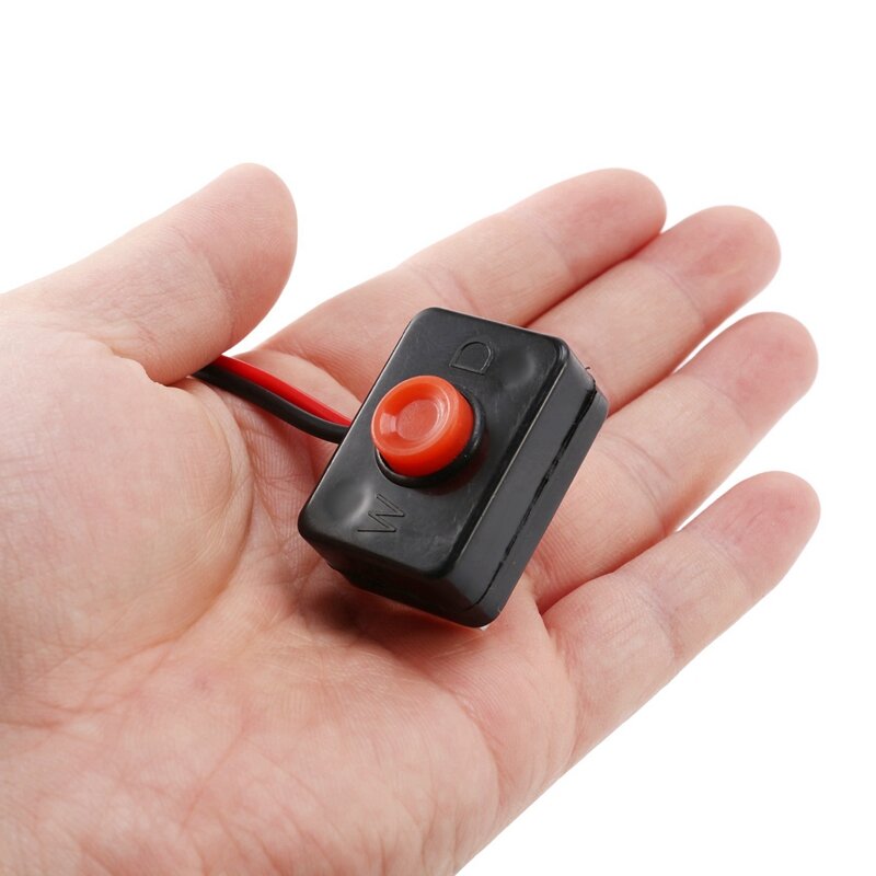 Botón pulsador de Base adhesiva, interruptor con cable de acción momentánea para automóviles, cc 12V 2a, 4 Uds.