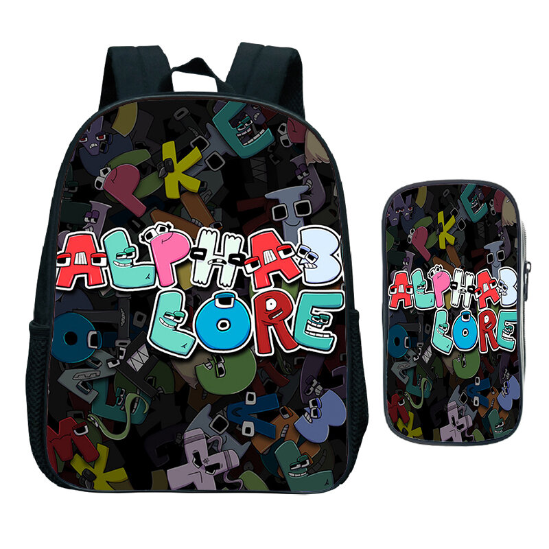 Lekka torba szkolna z nadrukiem alfabetu kreskówka dla chłopców dziewcząt wysokiej jakości torba przedszkolna dla dzieci w wieku przedszkolnym