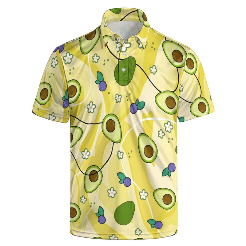 Hawaii Polo da uomo stampa 3d divertente abbigliamento da uomo di alta qualità estate Casual a maniche corte camicia oversize allentata top Tee