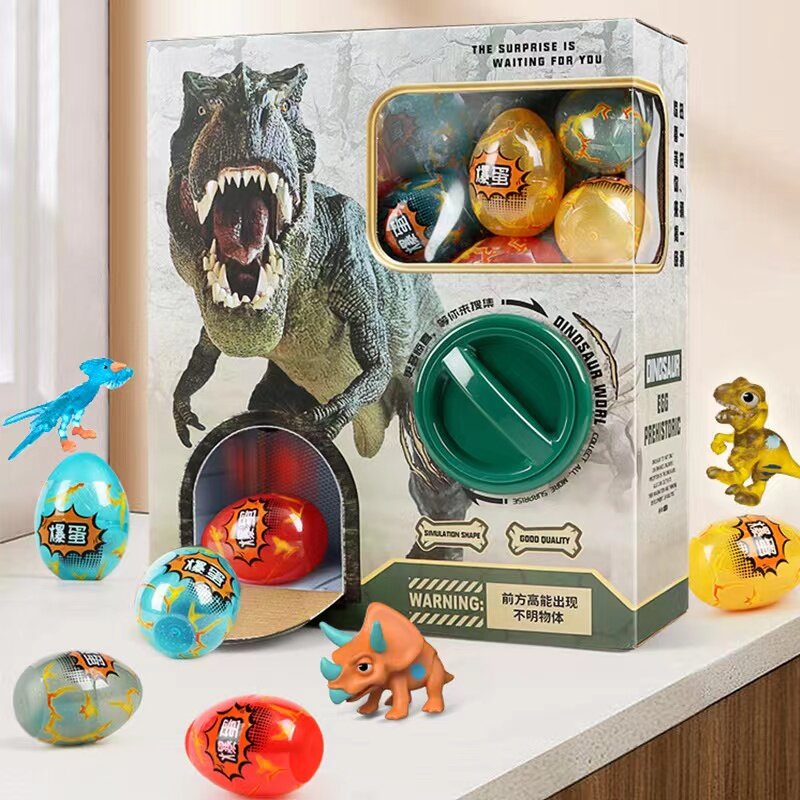 Minimáquina de gacha de dinosaurio DIY, juguete para el hogar, huevo de gacha de dibujos animados, regalo de cumpleaños y navidad