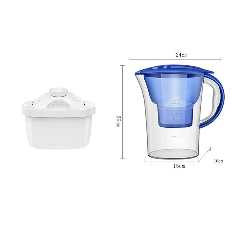 1 szt. Niebieski czajnik siatkowy przenośny oczyszczacz wody domowy kuchenny czajnik filtr z węglem aktywnym