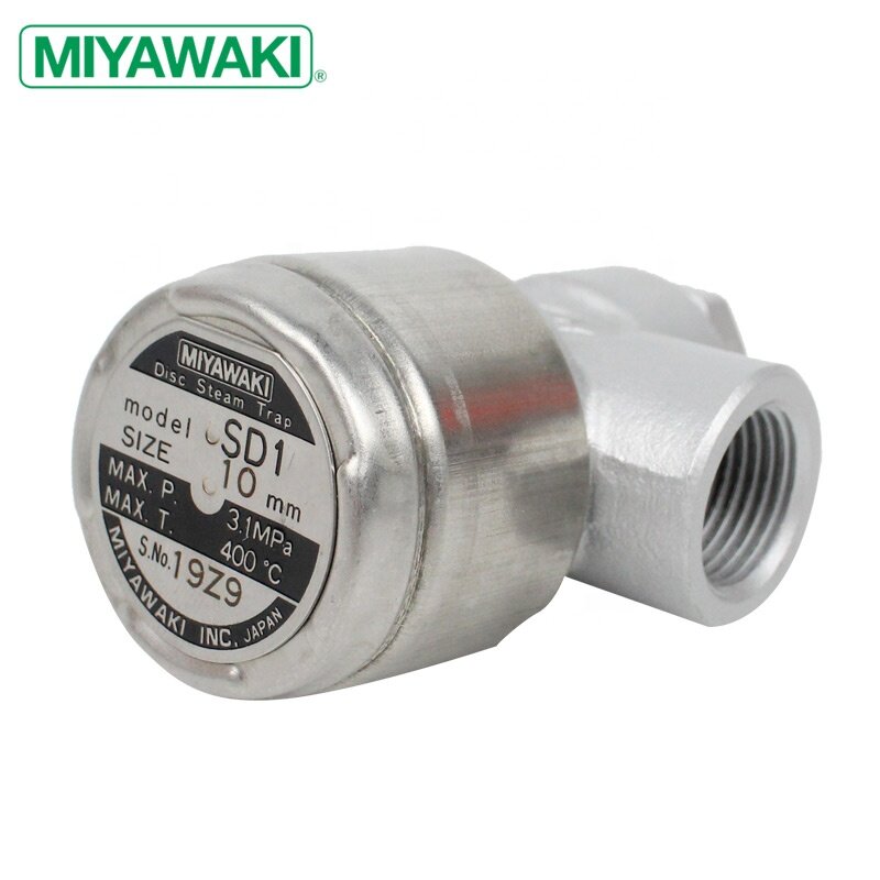 Оптовая продажа, паровые ловушки MIYAWAKI SD1 1/2 дюйма из нержавеющей стали, Термодинамический дисковый ловушка для высокотемпературного пара