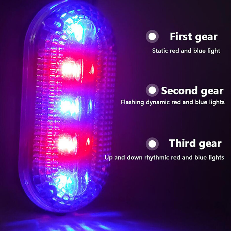 Do nocnego biegania pieszej jazdy na rowerze LED naramienna lampa rowerowa ostrzeżenie o bezpieczeństwie tylna wielofunkcyjna światło policyjne elektryczna
