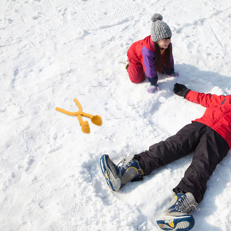 Pembuat bola salju bentuk Poo klip plastik cetakan pasir salju musim dingin alat pengambil bola salju olahraga menyenangkan luar ruangan mainan pertarungan bola salju