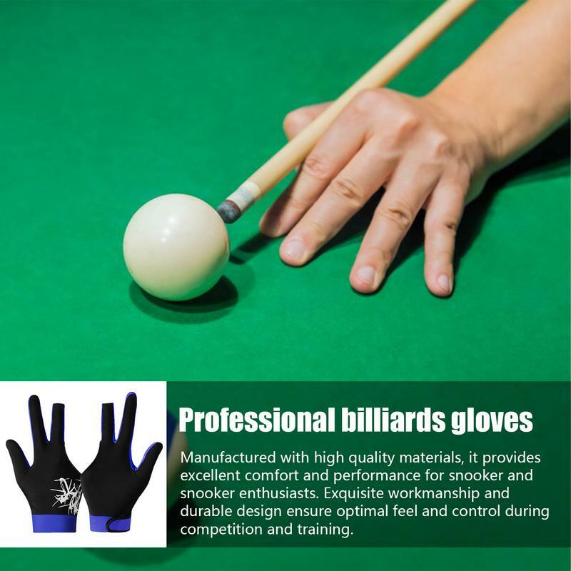Pool 3 Fingers Mittens Anti-slip Breathable Billiard Glove Portable Left Hand Pool Mittens Multipurpose Pool Practices Mittens