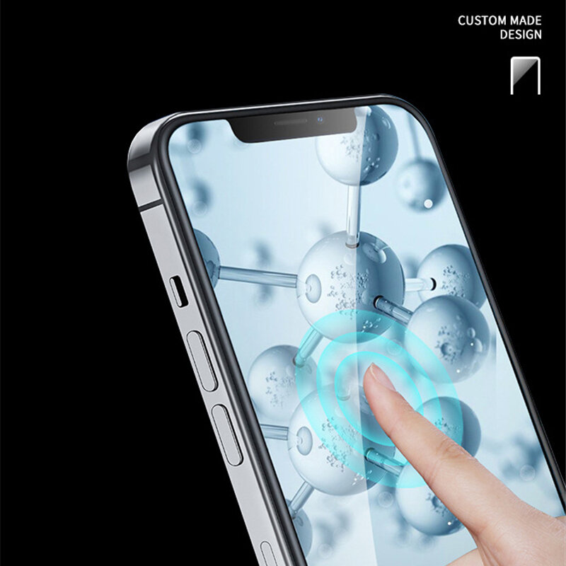 Protetor de vidro moderado hd da tela para o iphone 11 12 mini/pro/pro max 6s 7 8 mais se 2020 x xr xs proteção máxima do filme de vidro