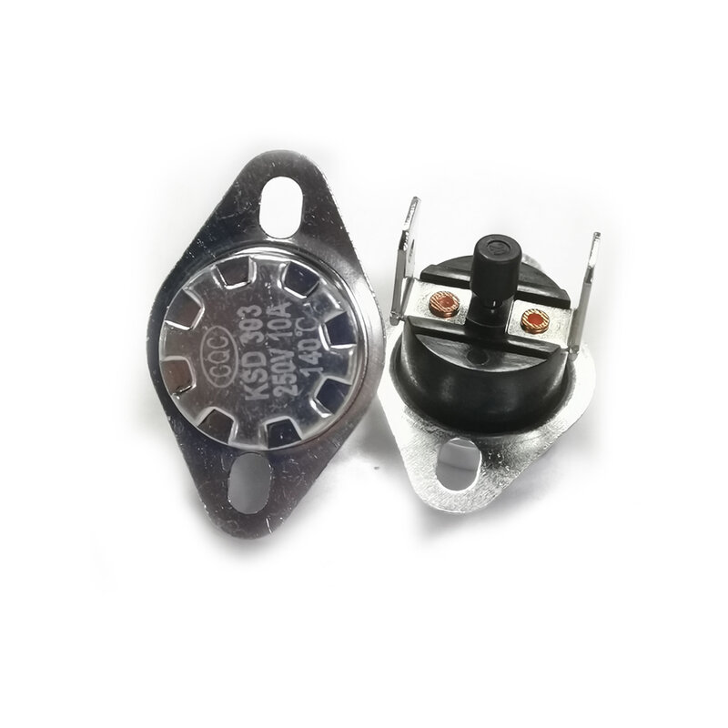 Interruptor de temperatura KSD301, Sensor de termostato, reinicio Manual, 10A/250V, normalmente cerrado, 45 -150 ℃, 10 unidades por lote