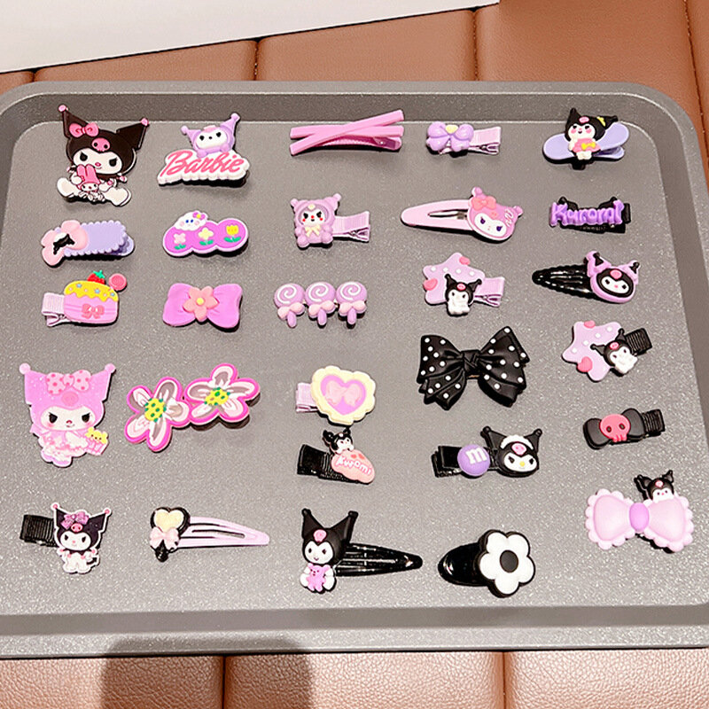 Sanrio Kuromi Pvc Haarclip Pony Bb Clip Rechte Rand Clip Decoratie Paar Accessoires Kinderen Speelgoed Meisje Verjaardagscadeau