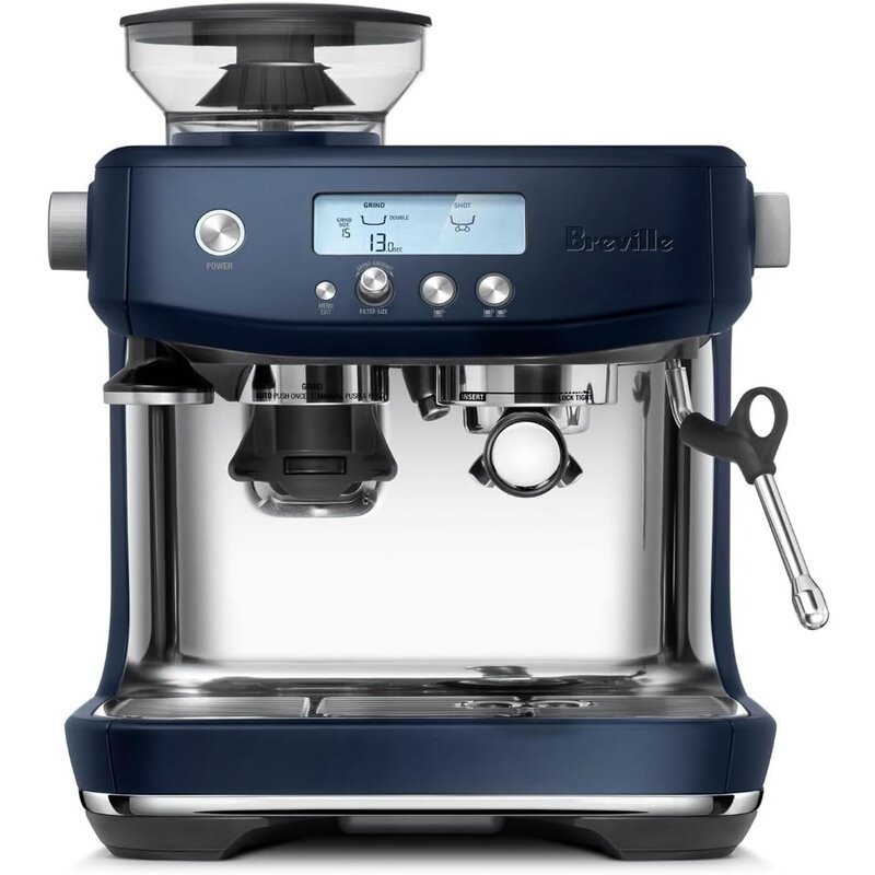Caffettiere, macchina per caffè Espresso Barista Pro BES878BSS, acciaio inossidabile spazzolato, interfaccia intuitivo, caffettiere