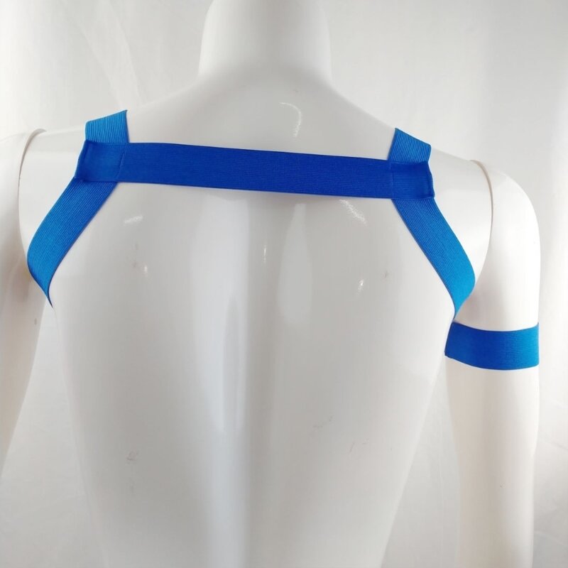 Cintura elastica per imbracatura toracica da uomo Abbigliamento esotico-Protezione muscolare Cintura punk Costume da club per