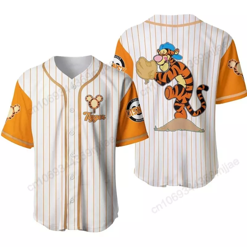 Camiseta de béisbol de cuello redondo para hombre y mujer, camiseta de una sola pieza, Yk2, coreana, verano, 2023