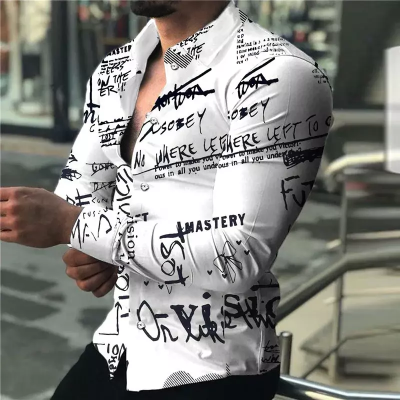 2024 Fashionable Shirts Men's Casual Party Street HD Pattern Designer Design Men's Tops Lightweight Sports Soft Comfortable Tops