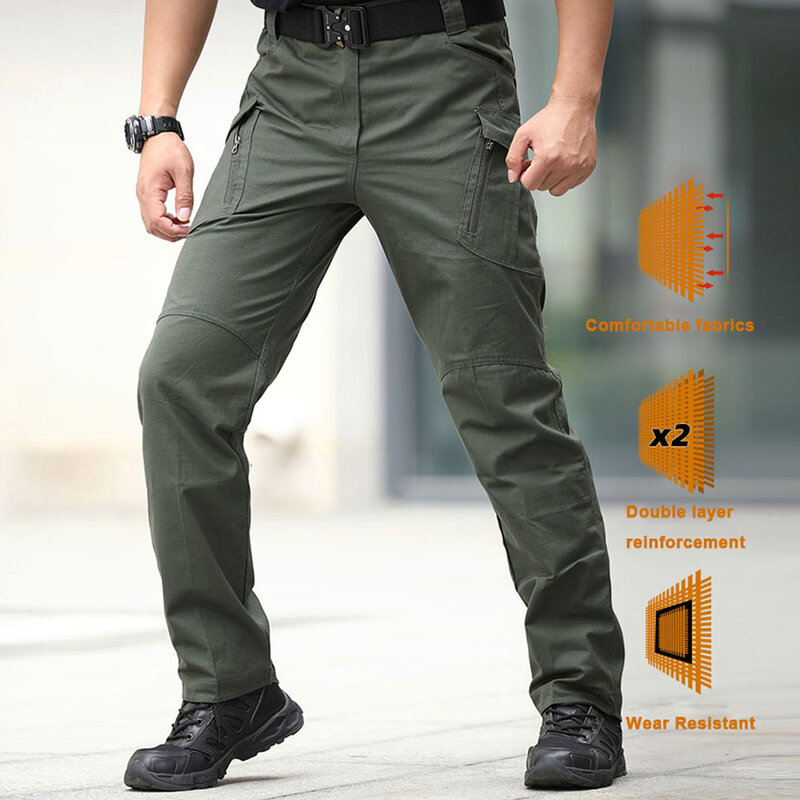 Pantalones Cargo tácticos de ciudad, pantalón clásico de camuflaje militar con múltiples bolsillos, para senderismo al aire libre