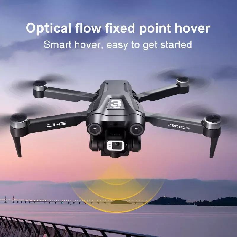 Drone Profissional para Xiaomi Z908 Pro Max, Motor Brushless, 8K, GPS, Dual HD, Fotografia Aérea, Evasão de Obstáculos FPV, Quadrotor