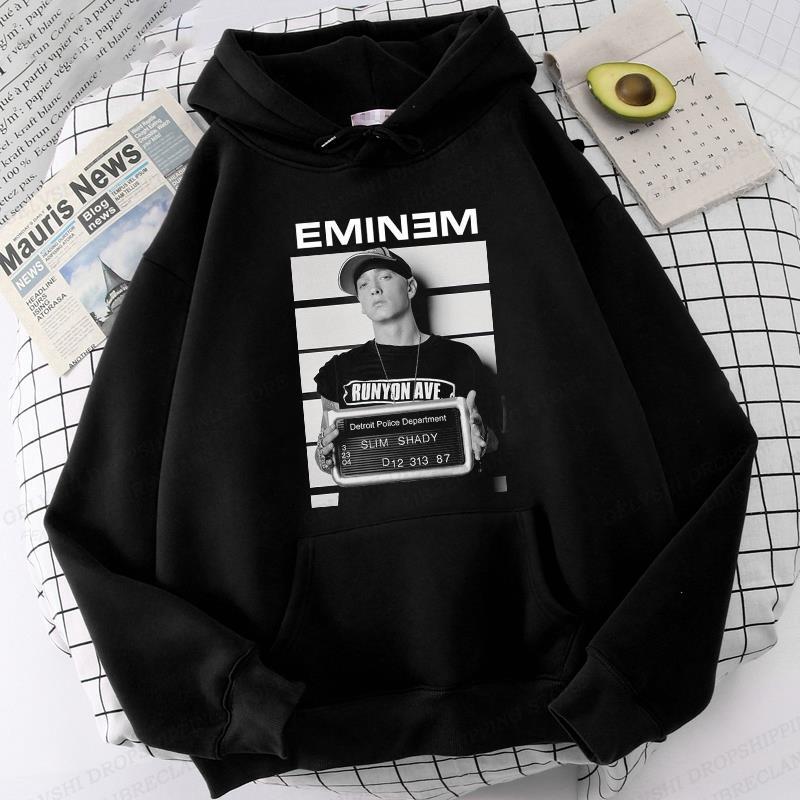 2023 New Eminem Print Hoodie Men's and Women's Printed Fashion Autumn and Winter Hoodie Men's Hip Hop Hoodie Men's Rap Clothing