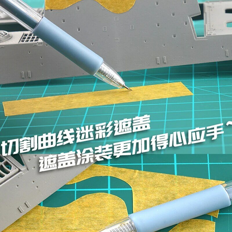 Masking Paper Tape Cutting Pen Knife Plastic DIY Hobby School Stationery Art Military Model Building Handicraft Making Tool
