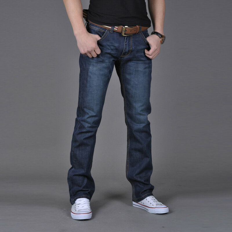 Calça jeans solta casual masculina, calça longa de trabalho, roupas hip-hop, moda coreana, streetwear, outono