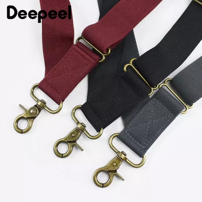 Deepeel 1pc 3.5X125cm Men's Suspender X-shaped Stretch Wide Braces Work Suspenders Hook Buckle 2 Clips Straps Male Jockstrap