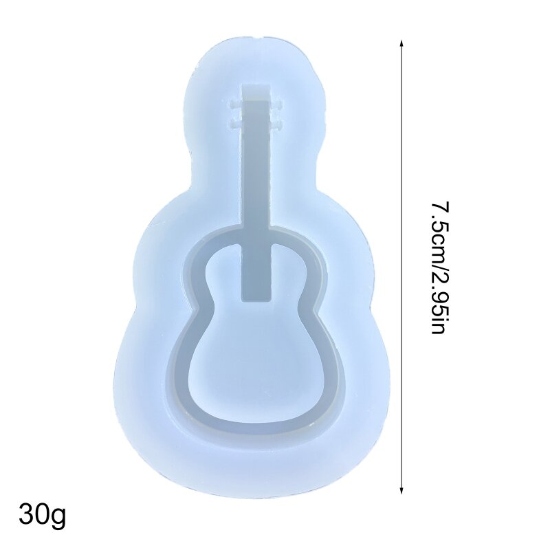 Molde de resina de silicona R3MC, molde de fundición epoxi para guitarra para fabricación de joyas colgantes DIY