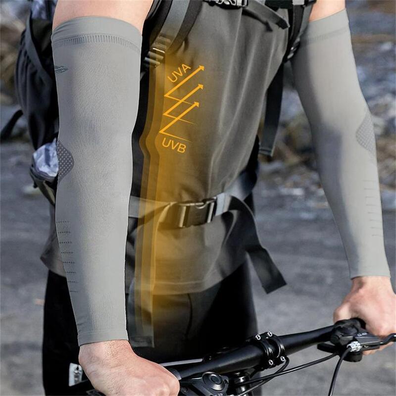 1คู่ Unisex แขนแขนกีฬาแขน Sun UV ป้องกันมือปกกลางแจ้งการล่าสัตว์เดินป่าตกปลาขี่จักรยาน