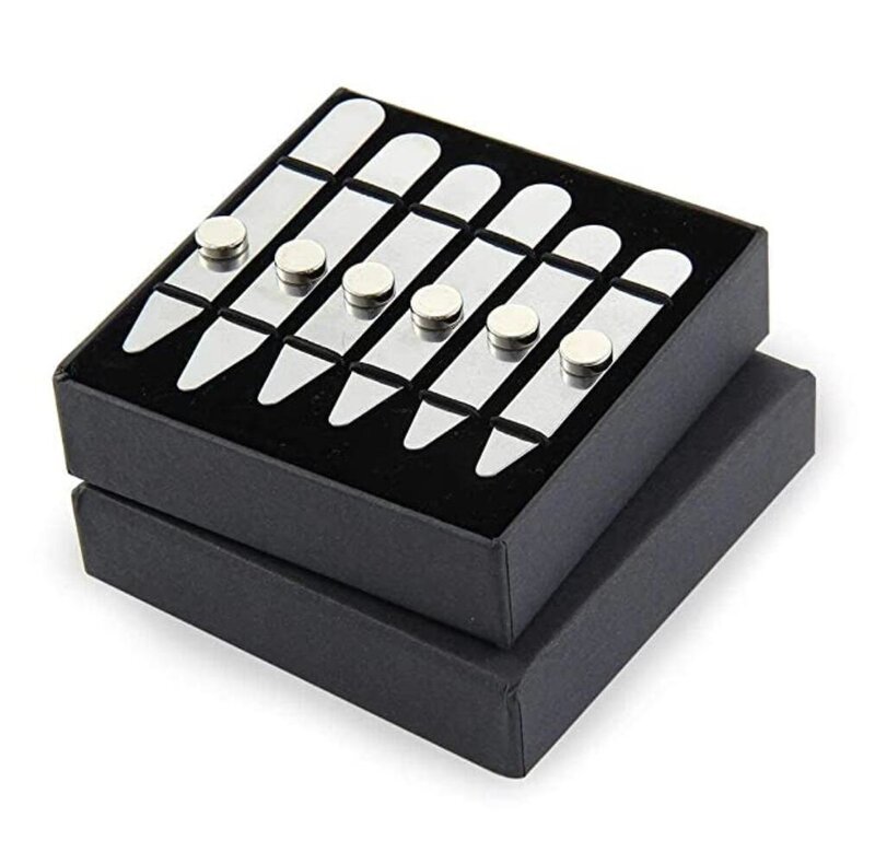 Business Stainless Steel Collar Stays For Man Father's Day Gift Box Shirt Bone Stiffener Inserts Collar Stays Support
