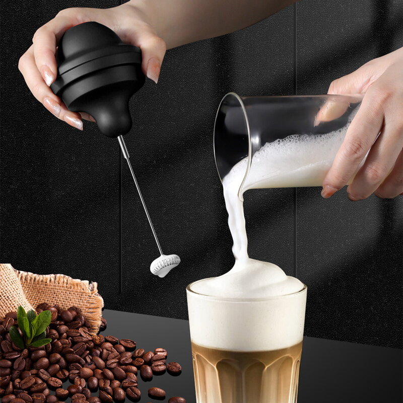 Montalatte schiuma elettrica caffettiera schiuma caffè frullato miscelatore batteria montalatte brocca tazza montalatte elettrico frusta