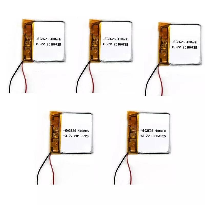 1pc 400mAh 3.7V 602626 602525 062626 062525 Lipo Polymer Lithium Rechargeable Li-ion Battery For SMART WATCH GPS Drop Shipping