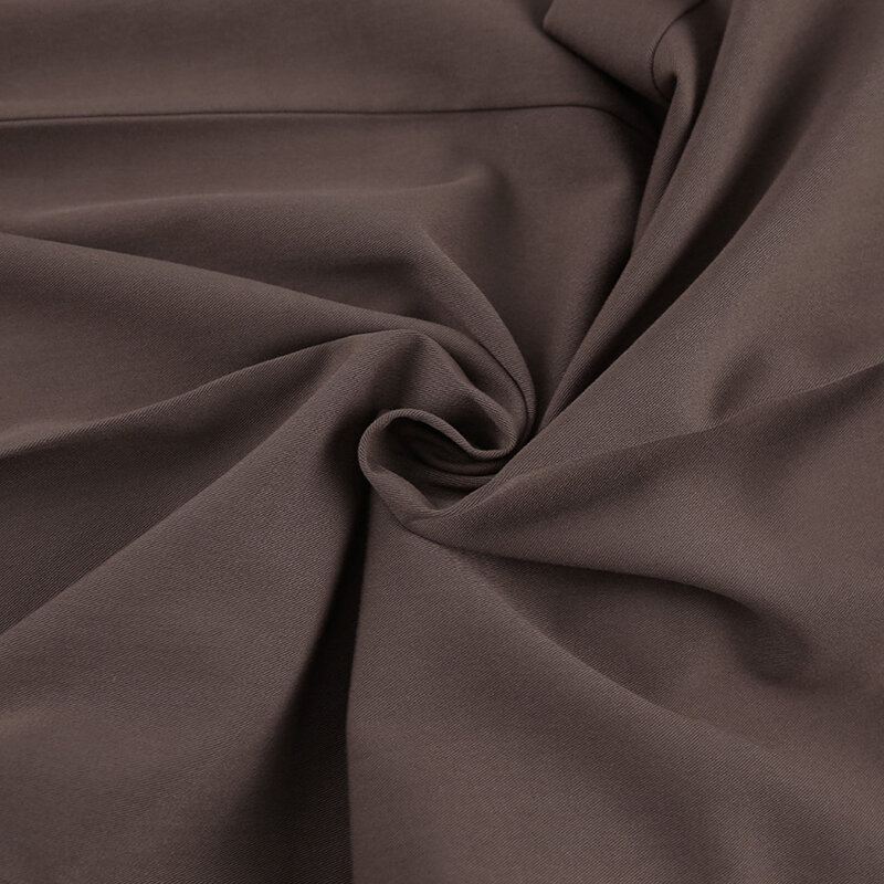Celana Lurus Pinggang Tinggi Coklat Musim Gugur Celana Setelan Elegan Kantor Antik Longgar Wanita Celana Panjang Disesuaikan Klasik Prancis Berlipat