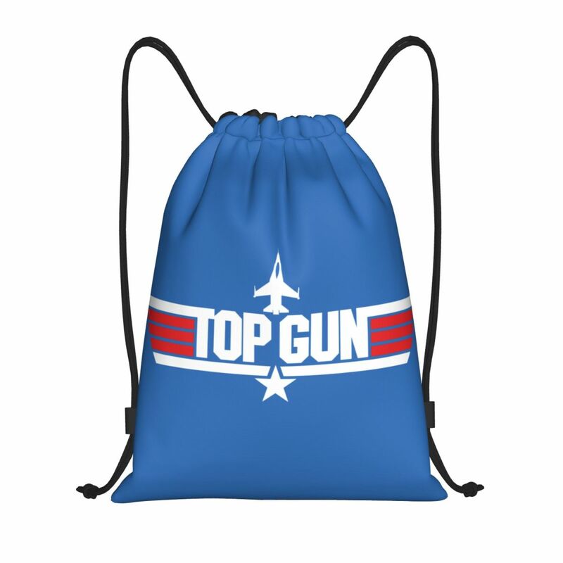 Maverick Film Top Gun bolsas con cordón para hombres y mujeres, Mochila deportiva portátil para gimnasio, almacenamiento de compras