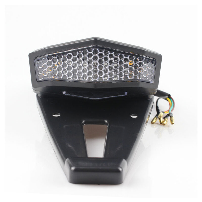 Lampu sinyal Universal, lampu belakang untuk Bobber Enduro sepeda motor Trail ATV LED belakang lampu sein rem