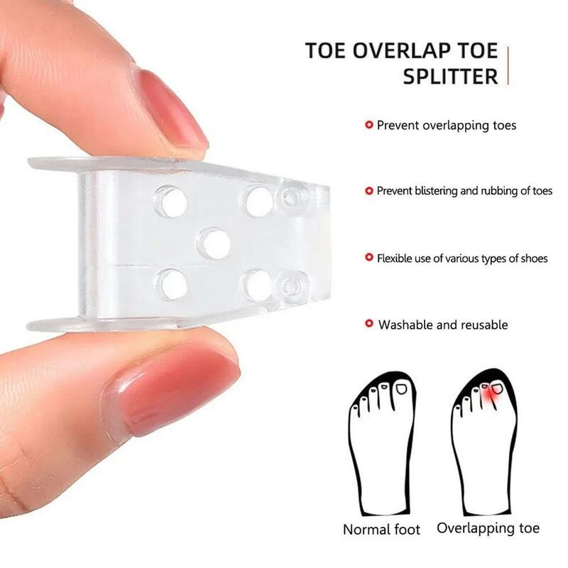 2pcs Silicone Toe Separators Toes Protector Stretchers Straightener Bunion Protector For Pain Relief Bunion Corrector Foot Care