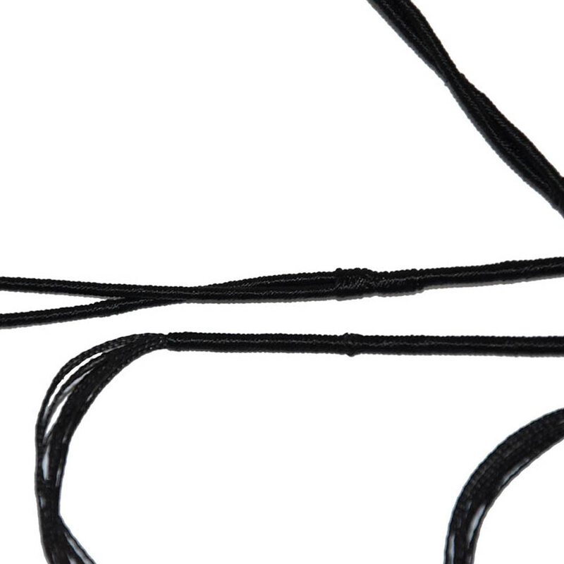 Sostituzione durevole della corda dell'arco 44-70 di 2 pezzi per gli accessori della corda nera della corda dell'arco di caccia dell'arco tradizionale/ricurvo