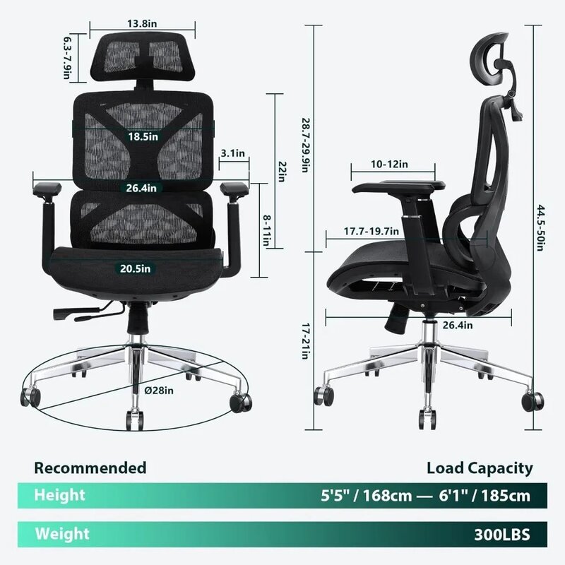 Sillas de escritorio ergonómicas con soporte Lumbar, sillas de juego para Pc, reposacabezas y profundidad del asiento, silla especial para ordenador de Hotel