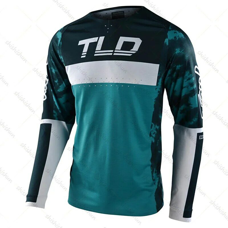 Manga longa Motocross Downhill Jersey para homens, BMX Mountain Bike, camisa de enduro, camisola de ciclismo ao ar livre, camiseta respirável