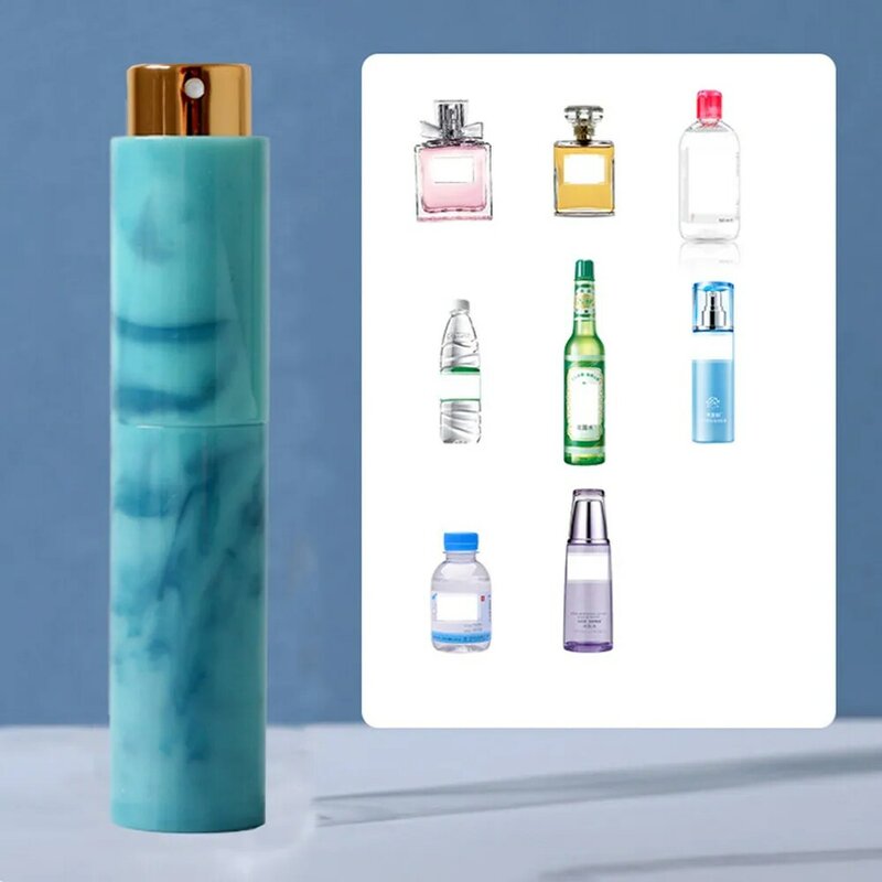 Botella de atomizador de Perfume Marbling, botella de Spray vacía, contenedor de líquido, herramienta rellenable de cosméticos de viaje, Sub-botella de bomba, 10ml