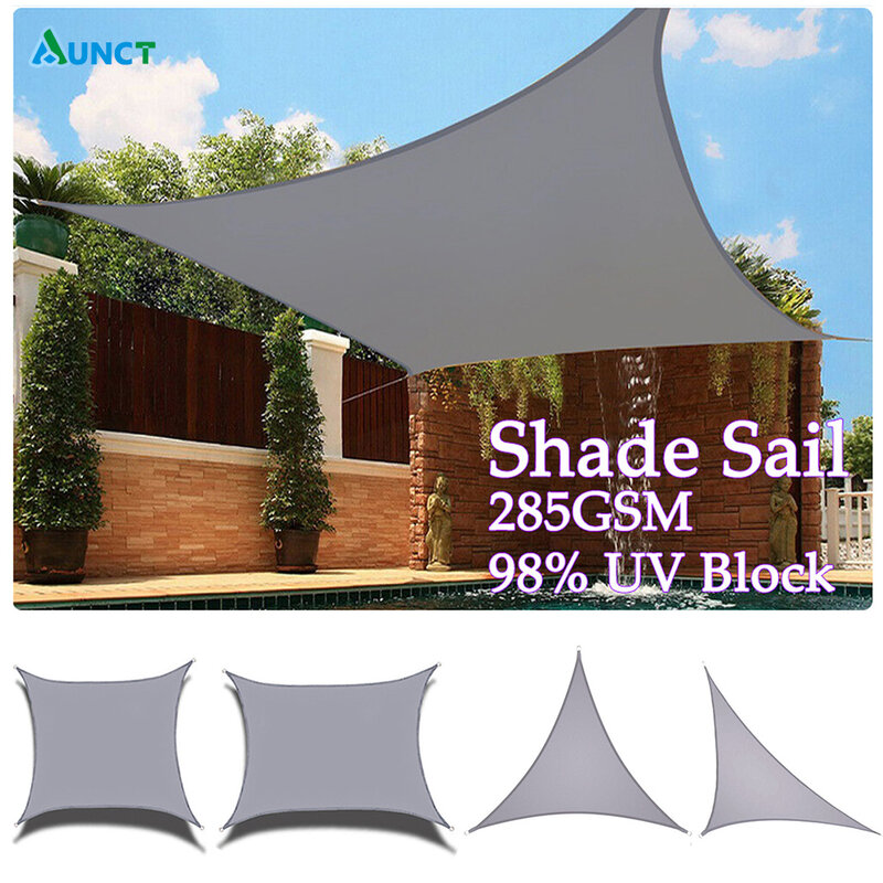 Voile d'ombrage rectangulaire en polyester imperméable, pare-soleil de jardin, de terrasse, de piscine, de camping, de randonnée, abric 285101